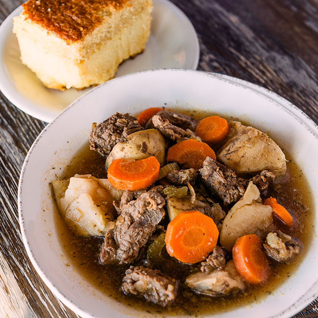 Beef Stew with Cornbread